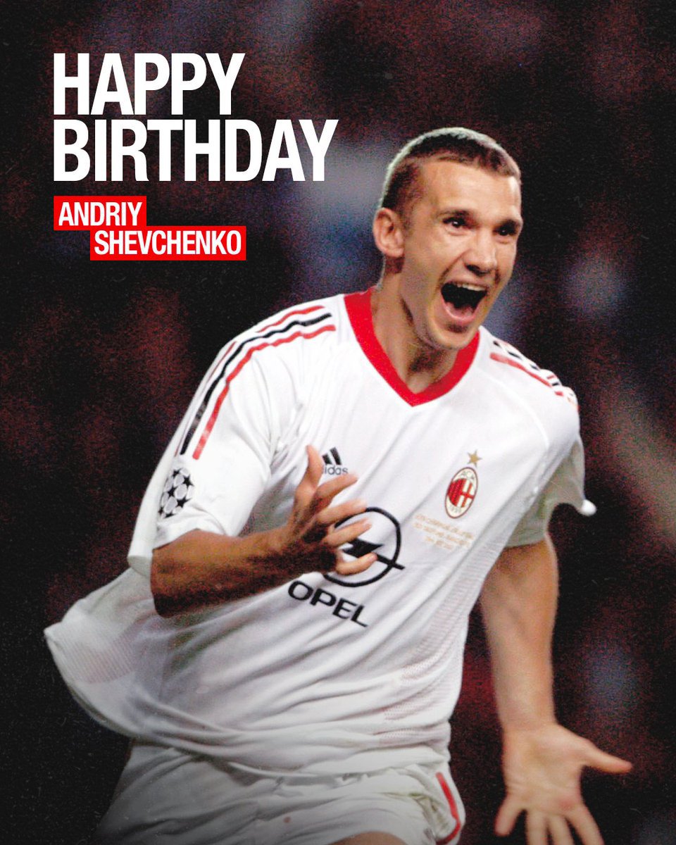 AyobBig's tweet photo. 🎂 عيد ميلاد سعيد 🇺🇦
أندريه شيفتشينكو — أحد أعظم المهاجمين في كل العصور! ❤️🔥
🎂🔴⚫️
#Shevchenko #Milan #ACMilan #SerieA #Calcio #Legend #HappyBirthday #Sheva 🔴⚫️🇺🇦🎂 https://t.co/tCkXgUJPGw