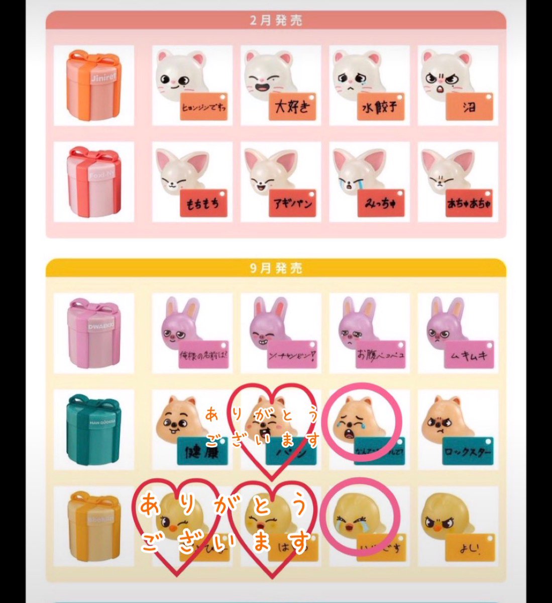 yunu922's tweet photo. Stray Kids スキズ　交換 ガチャ SKZOOぷくっとバースデークリアリング

【譲】🐖🐇🥟🦊

【求】画像2枚目🐿️🐥◯
　(いいです
　なんで？どうして？)

郵送交換📮 ＞11/8東京ドーム手渡し
お気軽にお声掛けください🙇‍♀️ https://t.co/hbHWb17G9p