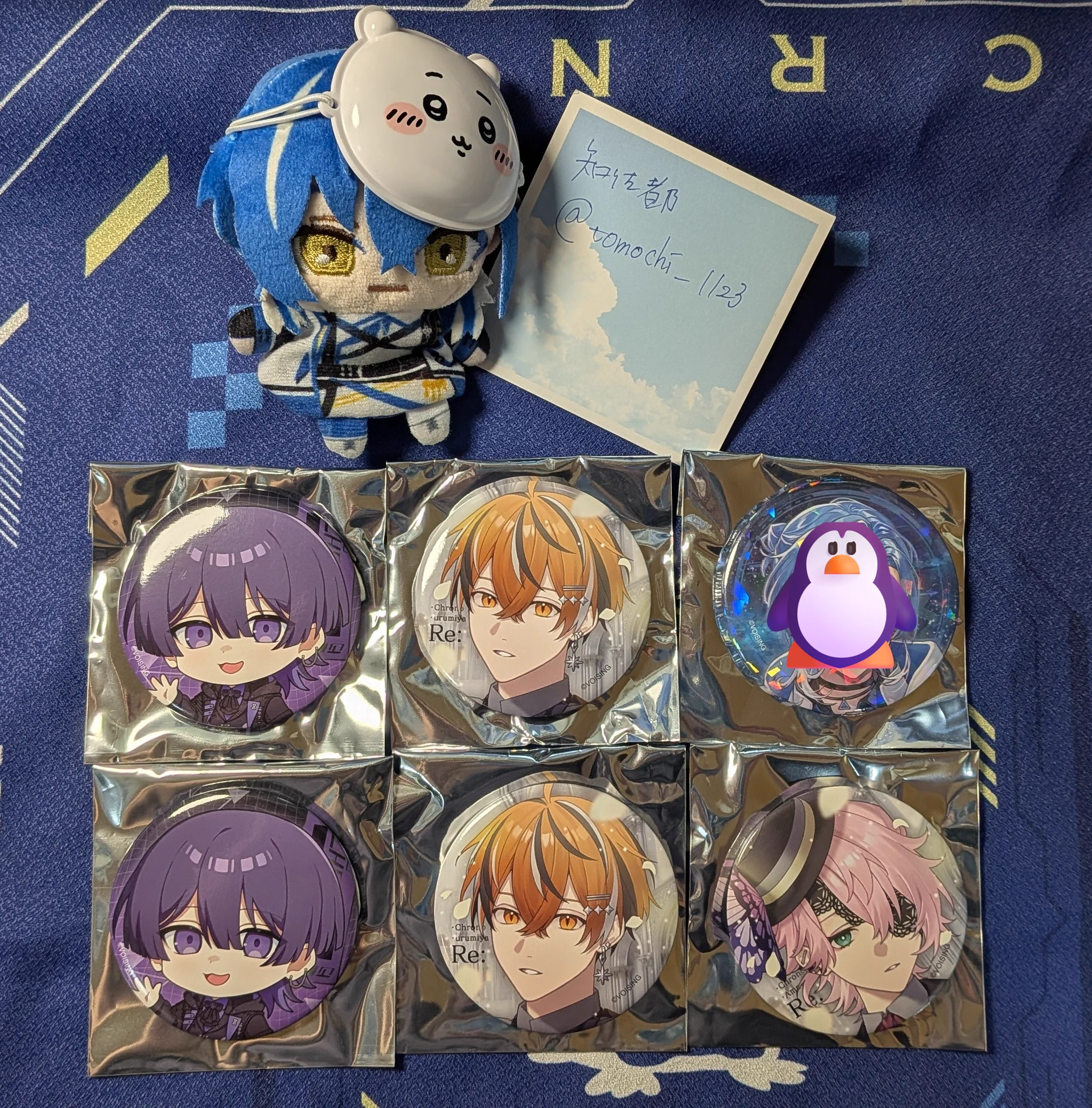 凪*様 【サイン入り】 クロノヴァ 缶バッジ ぬいトピ しの 知佐都⌛🐧 on X: 