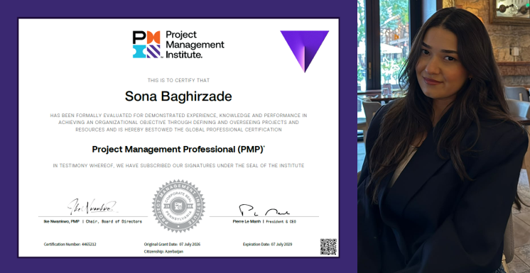 pmacademypm's tweet photo. 912nd PMP certificate by @pmacademypm
Sona Baghirzade cleared PMP exam
#pmacademy #PMP #pmpexambaku #PMPExamPrep #PMPExam #pmpbaku #projectmanagementbaku #projectmanagementazerbaijan #pmpmentor #project #ProjectManagement #ProjectManager https://t.co/8PNJlwbAUn