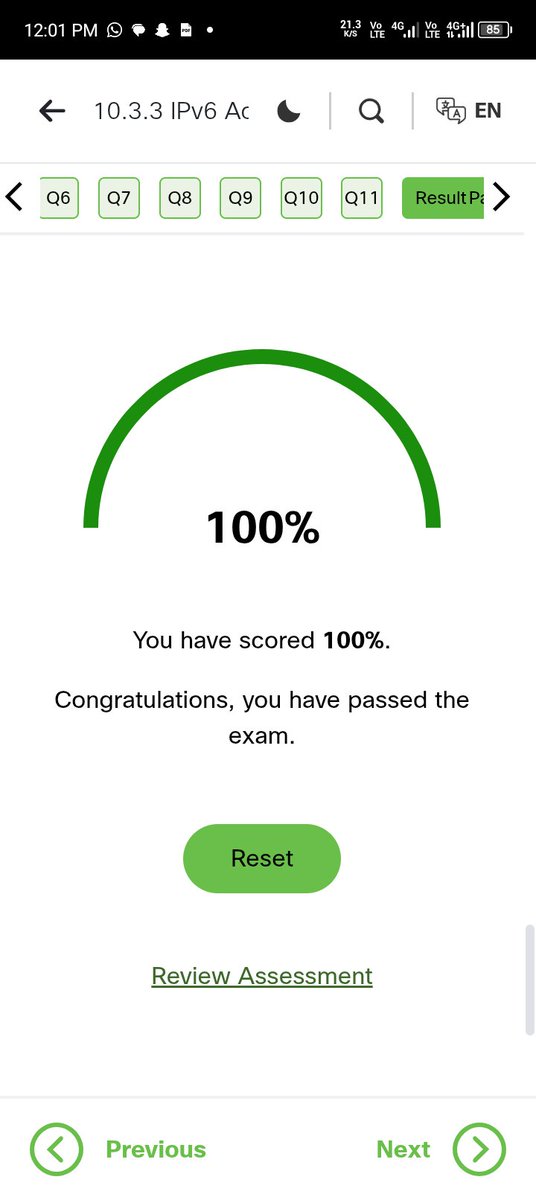 Chidivic2009's tweet photo. Day 16/70 days of consistency on cyber security 🖥️
📗Module 10:
I completed the module with 💯
I learnt and strengthened my knowledge from IPv4 to IPv6 addressing.
I learnt on IPv6 addressing format

#cybersecurity
#learninginpublic
#70daysofconsistency
#thE_CYBRARIANS https://t.co/xFFNFx34z9