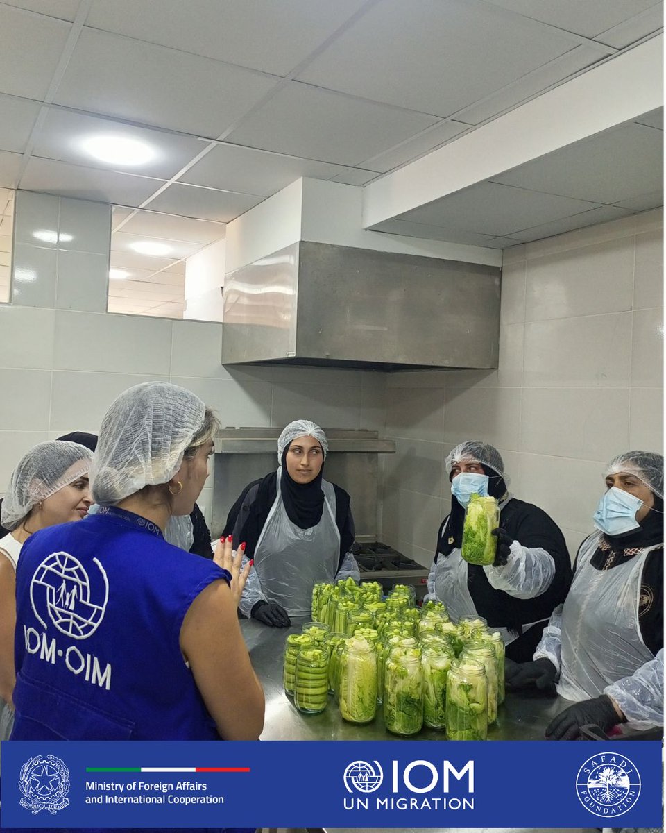 FondationSafadi's tweet photo. Highlights from the Food Processing training in Bekaa designed to enhance readiness for employment in Lebanon and beyond. Delivered by Al Safadi Foundation in collaboration with @IOMLebanon’s Abeona Project. Supported by @ItalyMFA_int. https://t.co/QbIQSCE31x