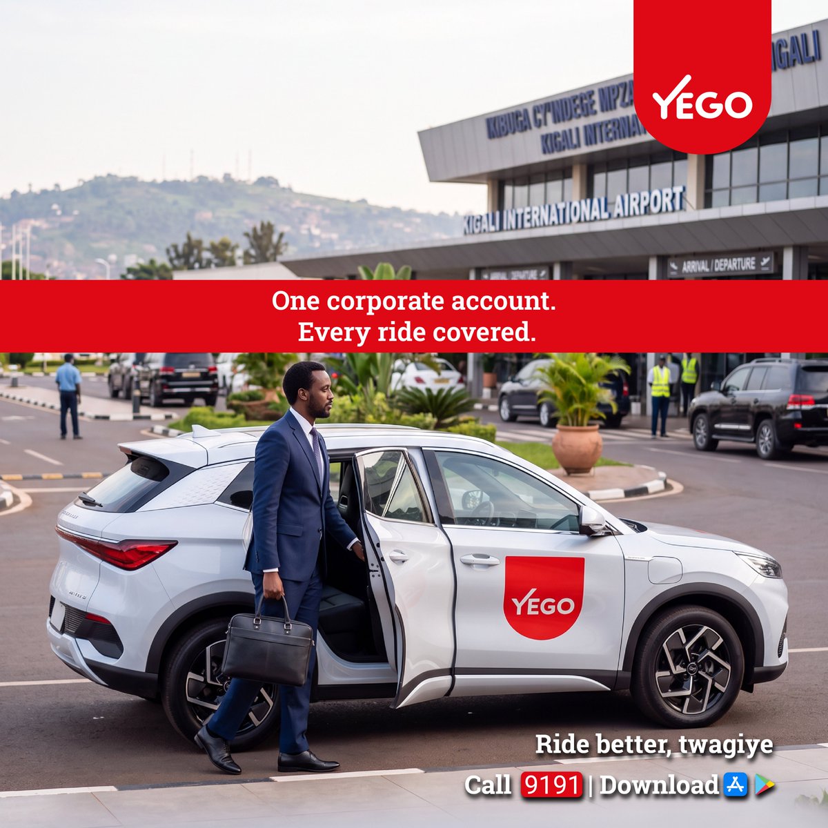 YegoGlobal's tweet photo. Meetings Don't Wait. Neither Should Your Team.
Give your team a smarter way to get to work, meetings, and airport runs.
One account, simple billing, zero hassle!
#RideBetter #YEGOForBusiness #Twagiye https://t.co/2sBSaV7Bve