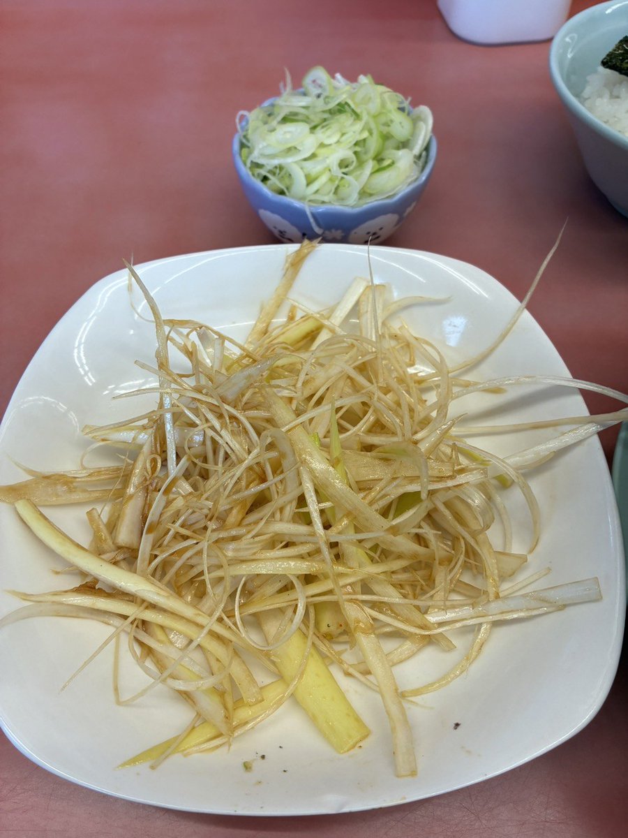 isshinchan123's tweet photo. 山岡家
醤油ラーメン ライス
白髪ネギ
薬味ネギ
麺よりもネギの方が多かった😂💕
美味し😘 https://t.co/aFEXQa2U9G