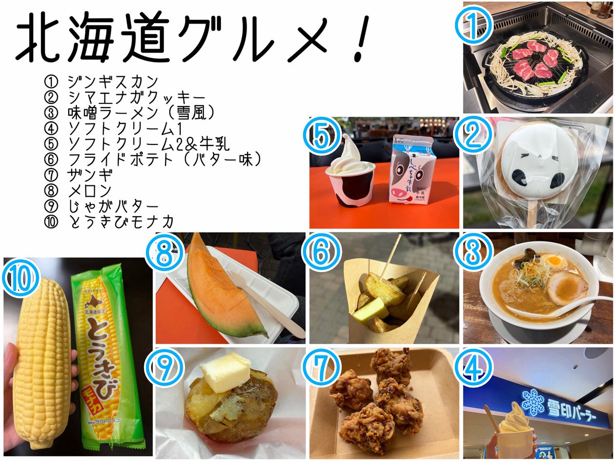 SuzumiSakura305's tweet photo. 〜新潟＆札幌の思い出（食）〜

たくさん食べました！！
幸せなことに書ききれないのでぜひ画像をご覧ください🙏

全部美味しすぎたので画像編集しながらお腹がなりました(๑ ́ᄇ`๑)
新潟も北海道もまた行きたいなぁ〜🙌⟡.· https://t.co/3fL1pvlCWa