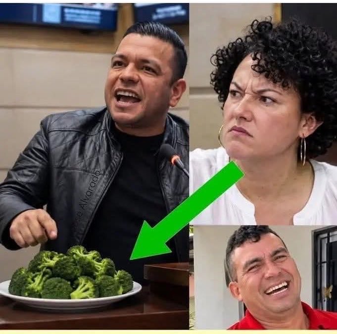 waldoalarconho1's tweet photo. El senador @JotaPeHernandez usó un brócoli en el Senado para mofarse de Isabel Zuleta y su cabello desataviado. Una cruda comparación que enfureció a la congresista, hoy fuertemente cuestionada por su cercanía y complicidad con las bandas delincuenciales de la Oficina de Envigado https://t.co/2CcJH3cu58