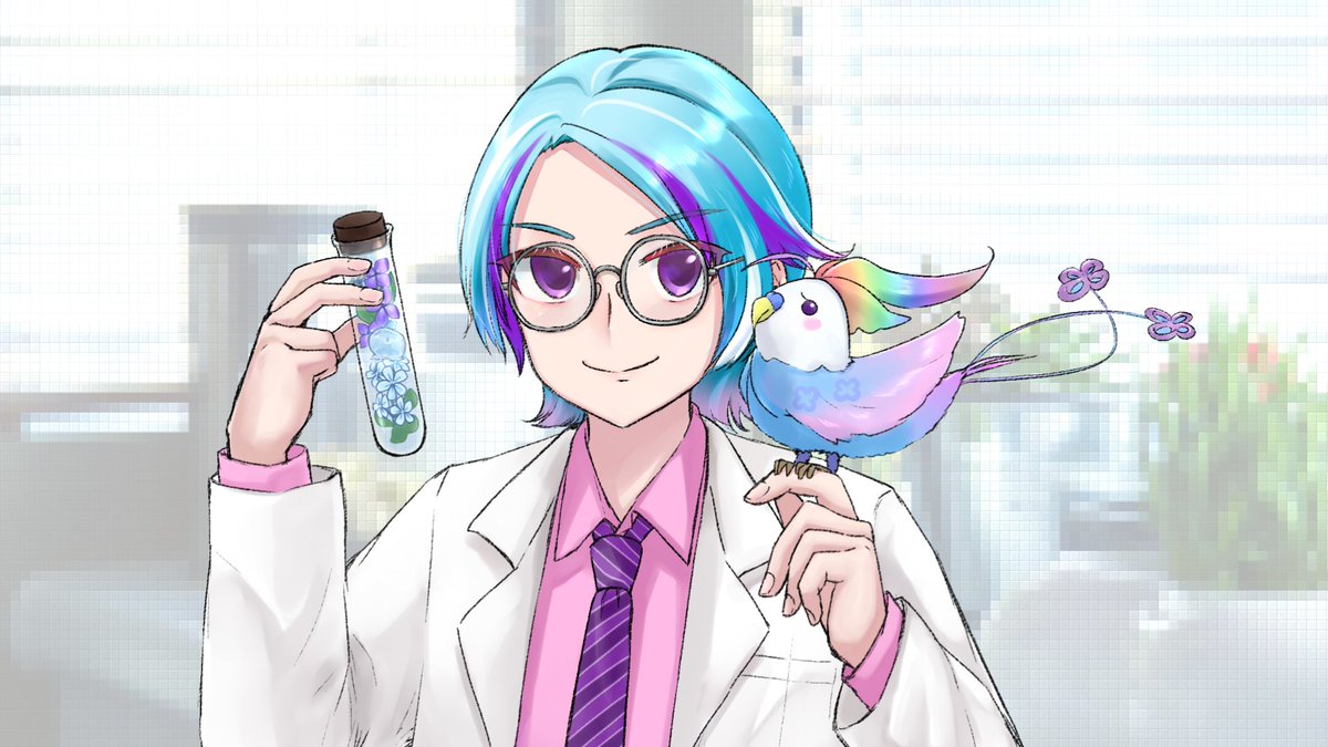 seacabiosifolia's tweet photo. 花処研究員の新ビジュアル公開のじかんだ！！！！

所長（鳥さん）も一新！

活動開始から３年半が経ちリニューアルってワケ https://t.co/jveyylMGfR