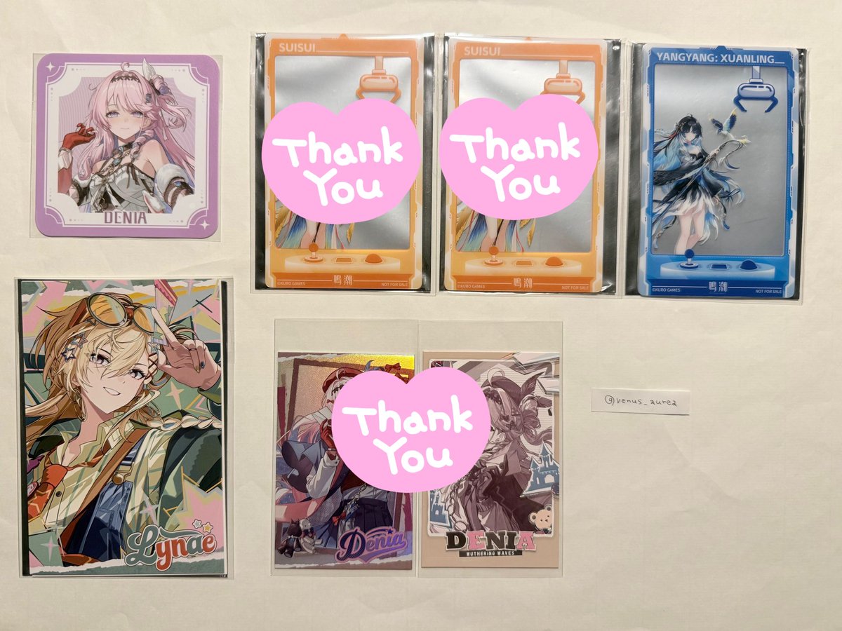 venus_aurea's tweet photo. 【 交換 】鳴潮 GiGO 特典 潮声信箋 あみあみ FUN4YEAH 

譲:コースター　ダーニャ
クリアカード　秧秧・玄翎
ポストカード　リンネー

求:同種リューク
クリカは清宵orリューク

1点〜
郵送交換or都内お手渡し
検索からもお待ちしてます https://t.co/fp6iJQpIn0