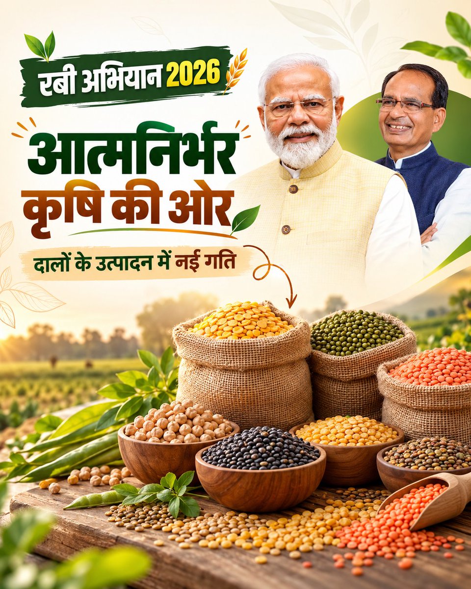icarindia's tweet photo. दालों के उत्पादन को बढ़ावा देकर आत्मनिर्भरता की दिशा में आगे बढ़ने पर National Conference on Agriculture for Rabi Campaign 2026 में मंथन।
 कृषि विकास के साथ खाद्य सुरक्षा को मजबूत करने की दिशा में महत्वप��र्ण प्रयास।
#RabiConference2026 https://t.co/QcOW02pHue