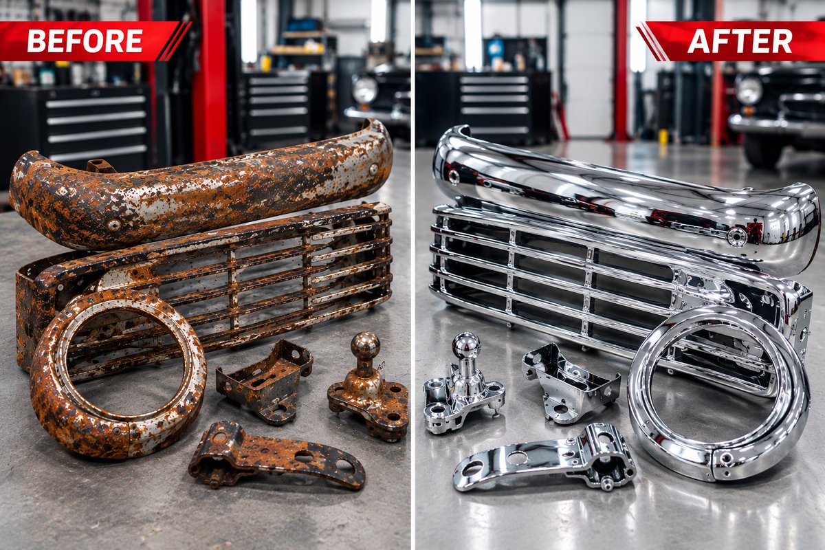 ChromeFix_co_uk's tweet photo. From Rusty & Worn to Brilliant Chrome!
๐ 0121 440 3173
๐ https://t.co/zS7xzx1828
#ChromeFix #ChromePlating #ChromeRestoration #Rechroming #CarParts https://t.co/yDtUnrpTHy