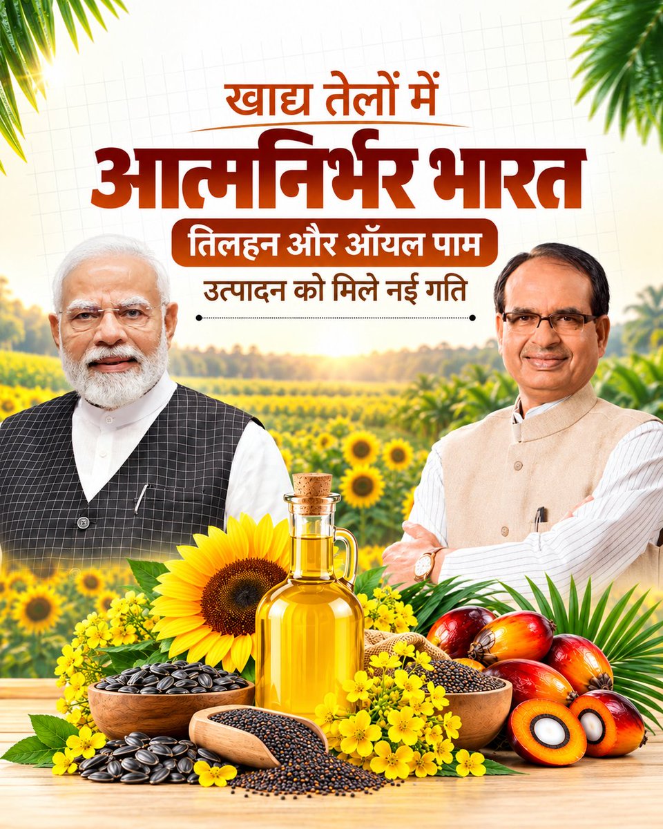 icarindia's tweet photo. तिलहन और ऑयल पाम के उत्पादन को बढ़ावा देने से खाद्य तेल क्षेत्र को मजबूत करने के विभिन्न पहलुओं पर National Conference on Agriculture for Rabi Campaign 2026 में चर्चा।
#RabiConference2026 @ChouhanShivraj  @mpbhagirathbjp  @RNK_Thakur  @AgriGoI https://t.co/2owjQUMuFW