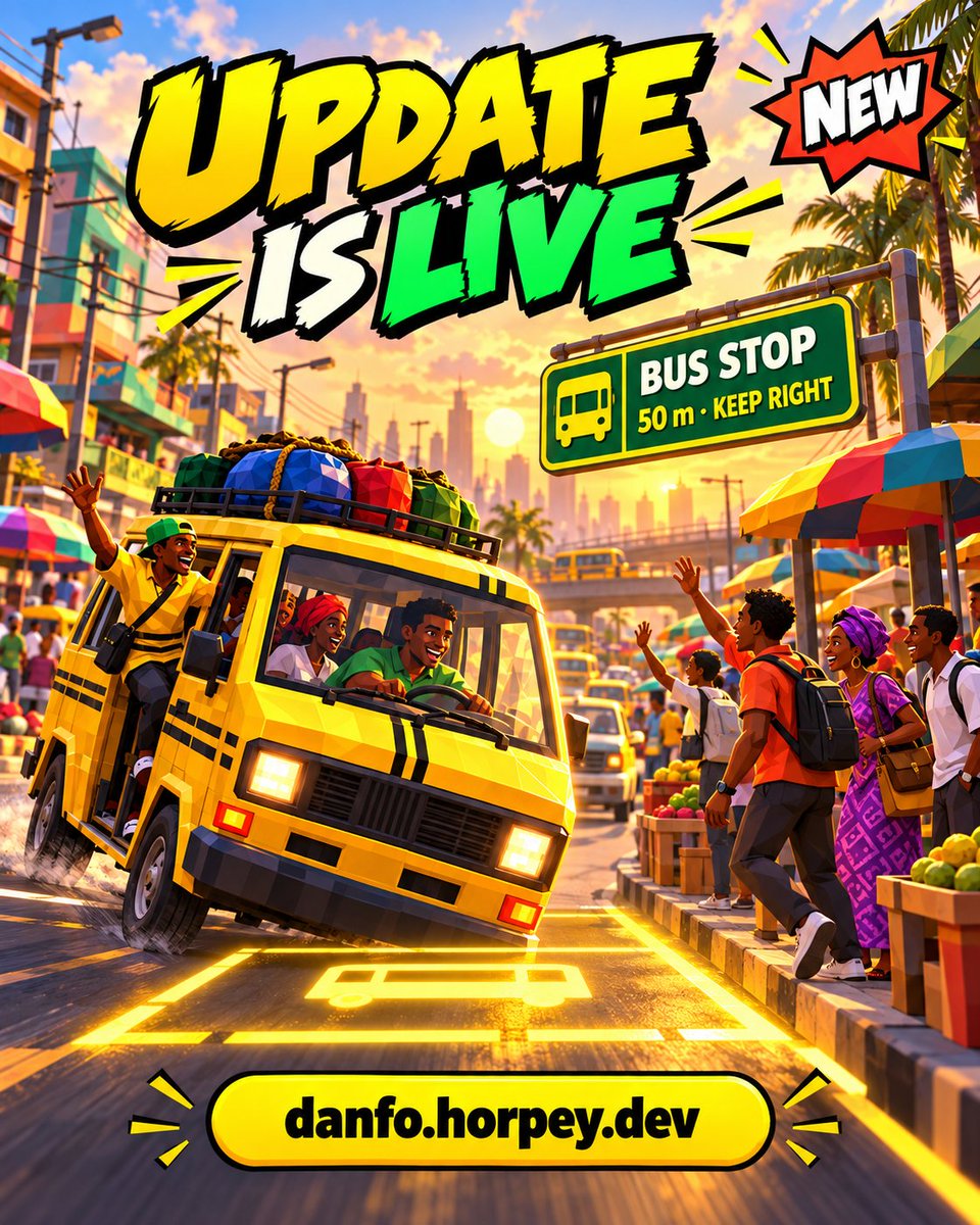 eureka_seamless's tweet photo. Update is live!
New drivers now get help at bus stops: a countdown, glowing yellow stops, and a cheer when your first passengers climb in.

We also cleaned the leaderboard: fake scores are out. 💪🏾

🗳️ WhatsApp poll result: Agbero wins! He's coming after Independence Day 😤
🇳🇬 Oct 1: free green-white-green danfo, one day only.