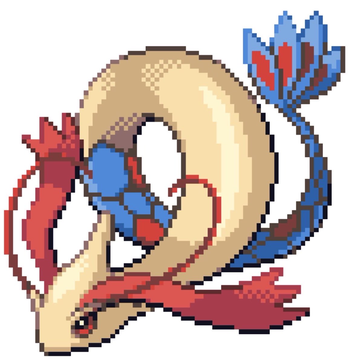 _koitsu_'s tweet photo. 今思ったけどポケモンダイヤモンドパールのミロカロスはビジュとんでもなく良い
このドット絵は天才よ
#ポケモン https://t.co/C7K2Gh1fr9