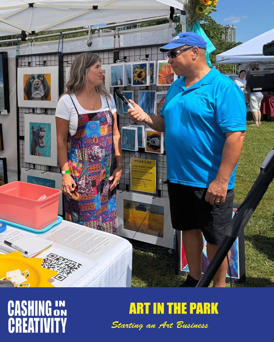 BruceAOutridge's tweet photo. We return to Art in the Park on the latest episode to talk about the life of an artist. Part 2 #artinthepark #artists #cashininginoncreativitypodcast https://t.co/FaT0EzgZA1