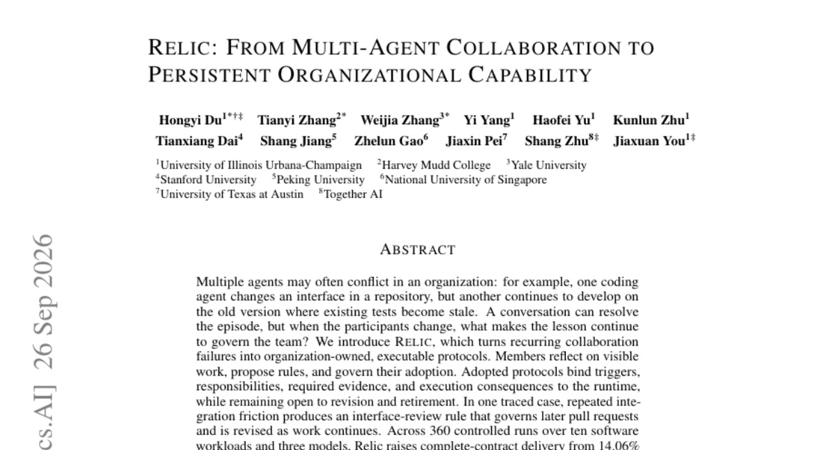 NeuraLogs's tweet photo. Multi-agent systems don't fail from lack of intelligence; they fail from organizational amnesia. Recurring collaboration friction just gets hashed out in ephemeral chats and instantly forgotten by the next shift. 🧵 https://t.co/lXV4Yi49Nu