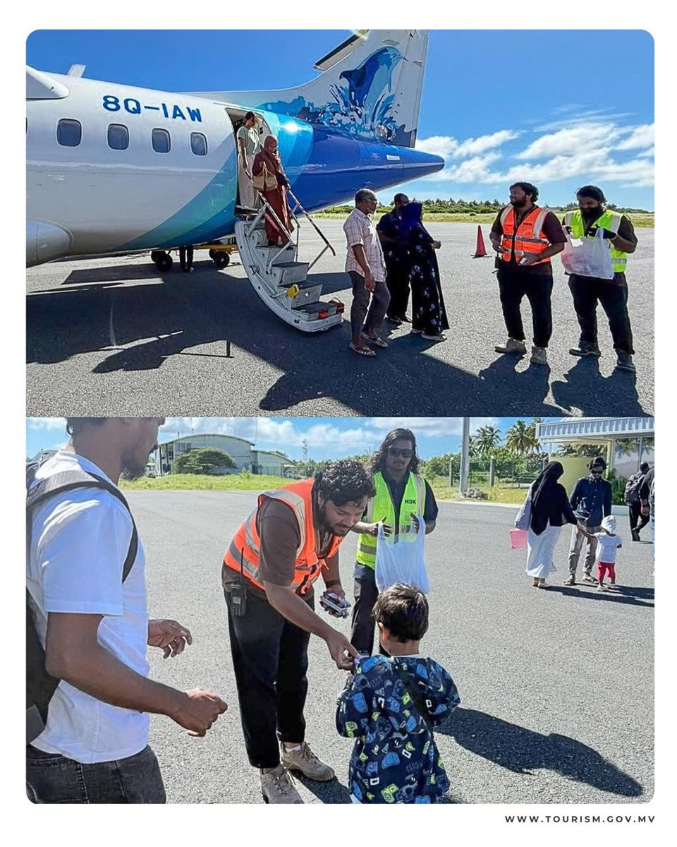 MoTmv's tweet photo. މިއަހަރުގެ ދުނިޔޭގެ ފަތުރުވެރިކަމުގެ ދުވަސް ފާހަގަ ކުރުމުގެ ގޮތުން މިނިސްޓްރީ އޮފް ޓޫރިޒަމް އިން ކުރިއަށް ގެންދާ ހަރަކާތް ތަކުގެ ތެރެއިން، ރާއްޖެއަށް ޒިޔާރަތްކުރާ ފަތުރުވެރިންނަށް އަމާޒުކޮށްގެން ކުރިޔަށް ގެންދެވޭ މަރުހަބާ ކިޔުމުގެ ހަރަކާތެއް 27 ސެޕްޓެމްބަރ 2026 ވާ އާދީއްތަ ދުވަހު ރާއްޖޭގެ ހުރިހާ އެއަރޕޯޓްތަކުގައި ކުރިޔަށް ގެންދެވުނެއެވެ. މިހަރަކާތަކީ ފަތުވެރިކަމާއި މަދަނީ އުދުހުންތަކާއި ބެހޭ ވުޒާރާއާއި މޯލްޑިވްސް އެއަރޕޯޓްގެ ކޮމްޕެނީ ލިމިޓެޑްއާއި ގުޅިގެން ކުރިއަށް ގެންދެވުނު ހަރަކާތެކެވެ. ދުނިޔޭގެ ފަތުރުވެރިކަމުގެ ދުވަސް ފާހަގަކުރުމަށް ދުނިޔޭގެ ފަތުރުވެރިކަމުގެ ޖަމްޢިއްޔާ، ޔޫ.އެން ޓޫރި��ަމް އިން ކަނޑައަޅުއްވާފައިވާ ޝިޢާރަކީ 
 
“Digital Agenda and Artificial Intelligence to Redesign Tourism”

ފަތުރުވެރިކަމަށް އައު ދިރުމެއް ގެނައުމަށް ޑިޖިޓަލް އެޖެންޑާ އާއި ��ާރޓފިޝަލް އިންޓެލިޖަންސް ފަންނިއްޔާތު ބޭނުންކުރުން