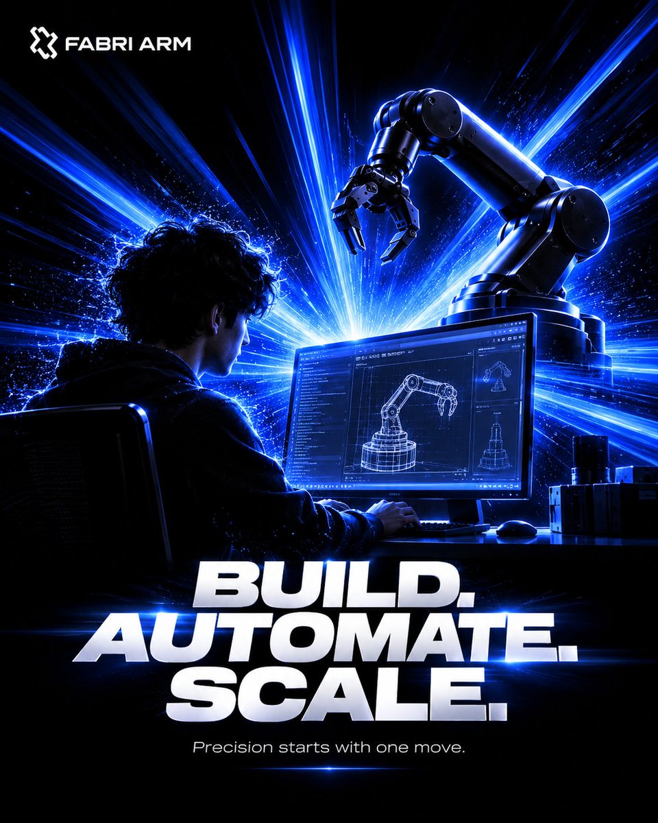fabriroboticarm's tweet photo. Code meets creation. 💻⚙️ See how Fabri Arm turns blueprints into reality with seamless software integration and uncompromising accuracy .Build. Automate. Scale.   #FabriArm #Automation #Robotics #TechInnovation https://t.co/EY0K8hfT9q