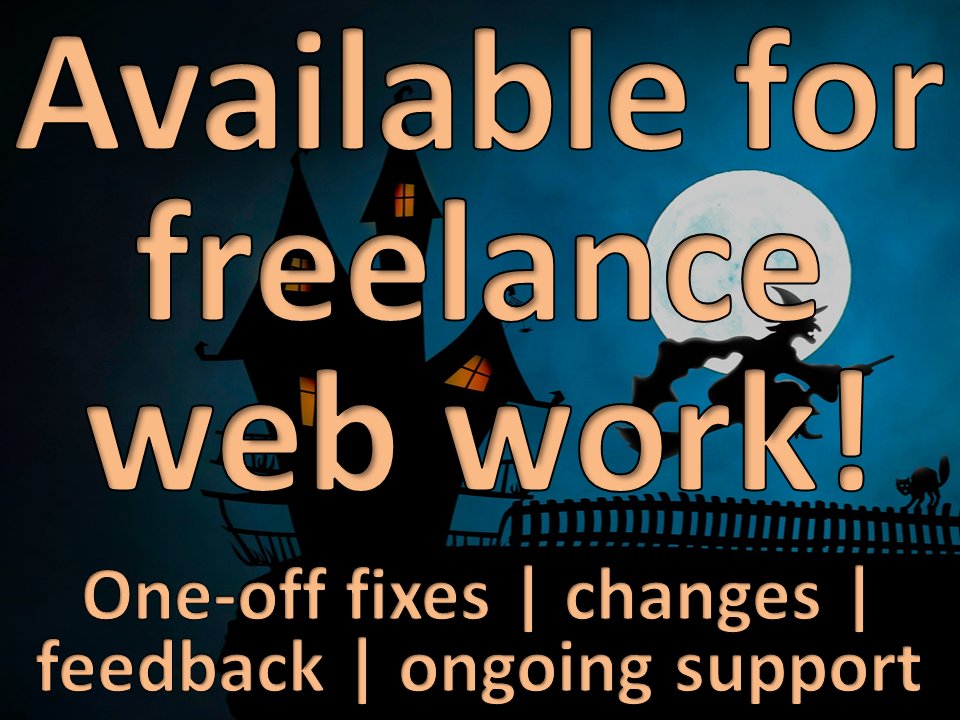 LibraryPlayer's tweet photo. Is your website scaring customers away?

I'm available for web work!

I support existing websites, e.g. fixing problems, changes, etc.

To discuss further, e-mail simon@libraryplayer.co.uk

#smartsocial https://t.co/uRKVlhuNMo