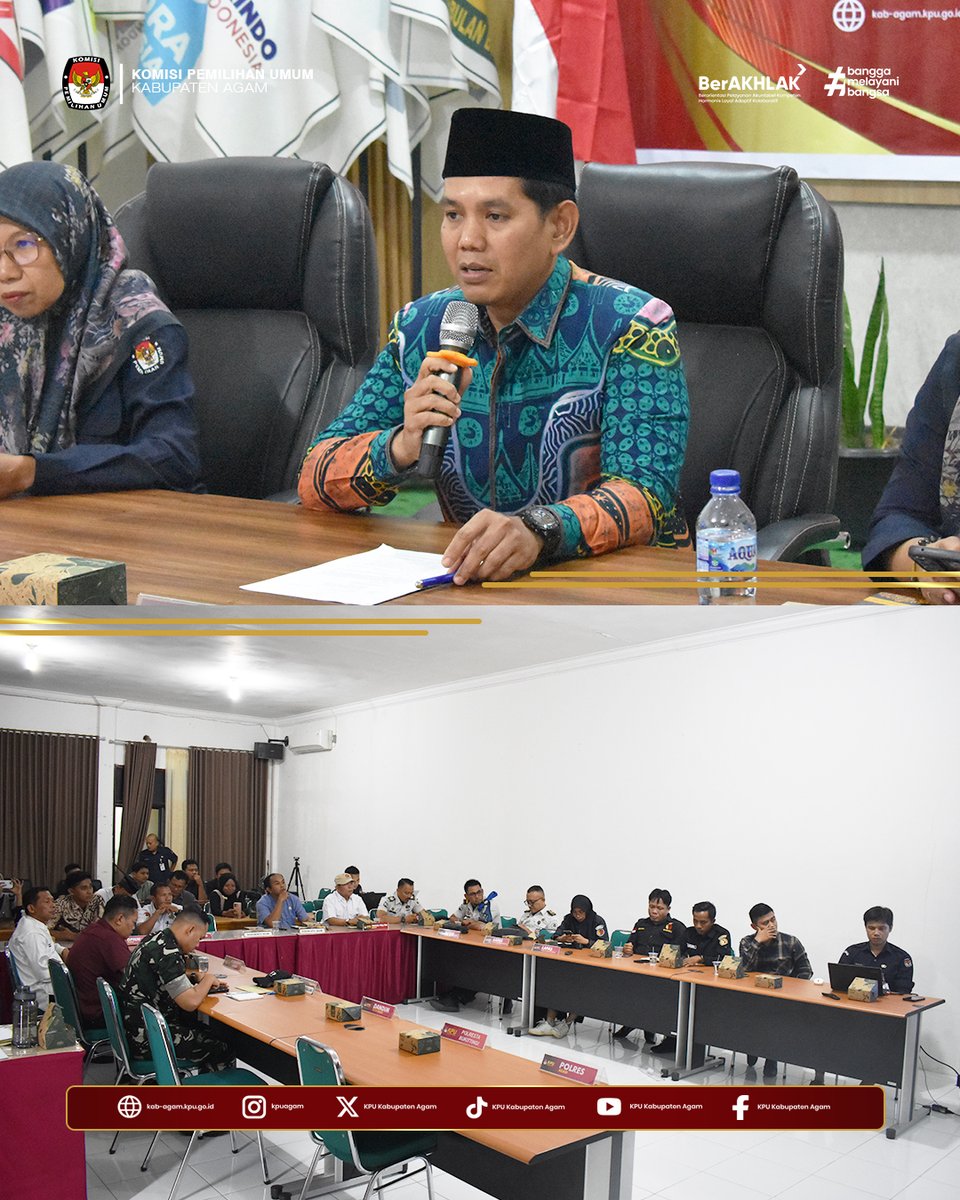 kpu_agam's tweet photo. #temanpemilih Komisi Pemilihan Umum (KPU) Kabupaten Agam melaksanakan Rapat Pleno Terbuka Rekapitulasi Pemutakhiran Data Pemilih Berkelanjutan (PDPB) Triwulan III Tahun 2026 di Aula Husni Kamil Manik Kantor KPU Kabupaten Agam, Selasa (29/09).
#kpumelayani
#kpuagam
#humaskpuagam https://t.co/eMTV0vwRTp