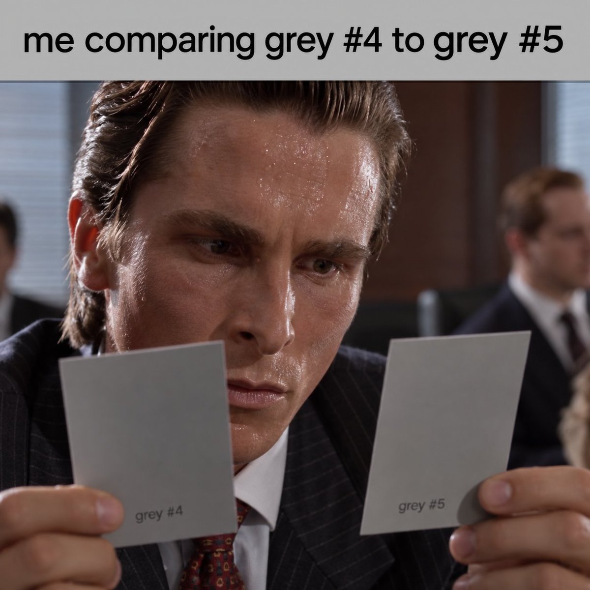 itskrisbee's tweet photo. i wanted to give my app 3 to 5 themes so people wouldn’t waste time customising it and could get on with their work.

ended up “exploring” 24 colour options myself, getting overwhelmed by 5 shades of grey and getting absolutely nothing done :) https://t.co/gqv0j4tWCt