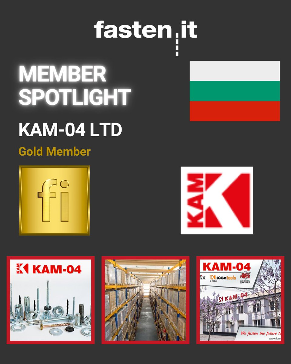 Fastenit's tweet photo. Gold Member Spotlight: KAM-04 Ltd

We’re shining the spotlight on KAM-04, an importer, wholesaler and distributor of fastening and fixing systems with over 19 years of experience across 12 countries.

View their https://t.co/42t756CDk5 profile: https://t.co/sbFcv04L6Q

#fastenit https://t.co/E5efulfYah