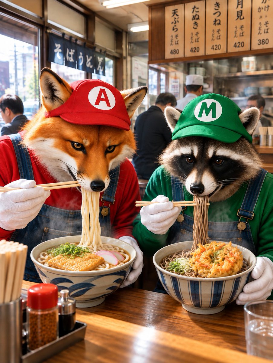 kntm_info's tweet photo. 「赤いきつねと緑のたぬき」

1年前にGrokで作ったAI画像を各AIに取り込んで再描画させてみた結果 (若干修正プロンプトを追加)

順に、元画像(Grok)、ChatGPT、Gemini、Copilot https://t.co/lsnSGwq1lO