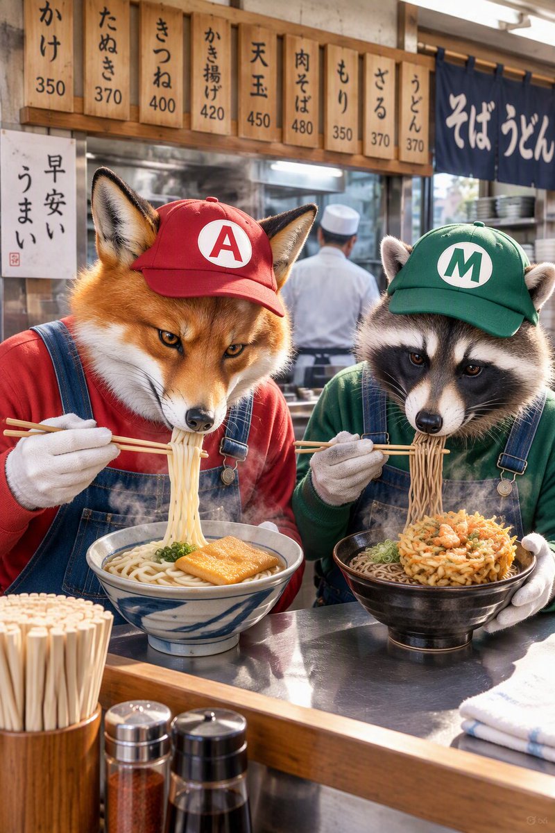 kntm_info's tweet photo. 「赤いきつねと緑のたぬき」

1年前にGrokで作ったAI画像を各AIに取り込んで再描画させてみた結果 (若干修正プロンプトを追加)

順に、元画像(Grok)、ChatGPT、Gemini、Copilot https://t.co/lsnSGwq1lO