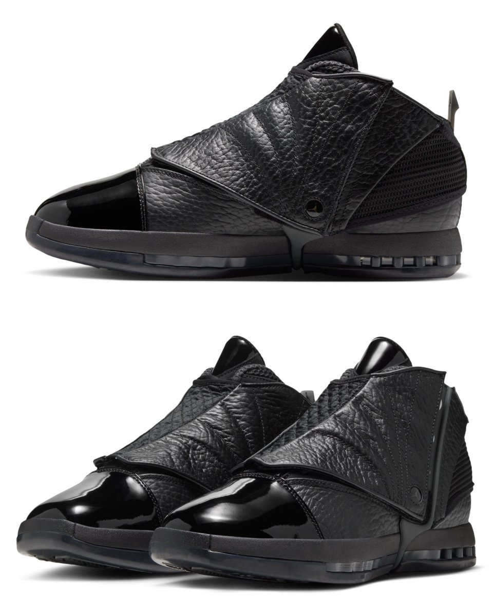 zSneakerHeadz's tweet photo. 2026 Air Jordan 16 SP “Black Pack” official images! 👀🔥🔥

Releasing on October 3rd. 🐈‍⬛ https://t.co/SwrBnnaMEq