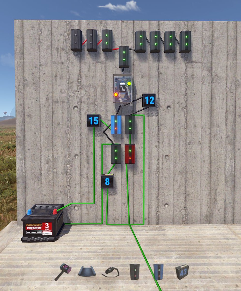 soytotoar's tweet photo. Cómo me encanta mi panel central. Muerte al enchufe directo a batería.
#rust #playrust #rustgame https://t.co/ERot0d5H5n