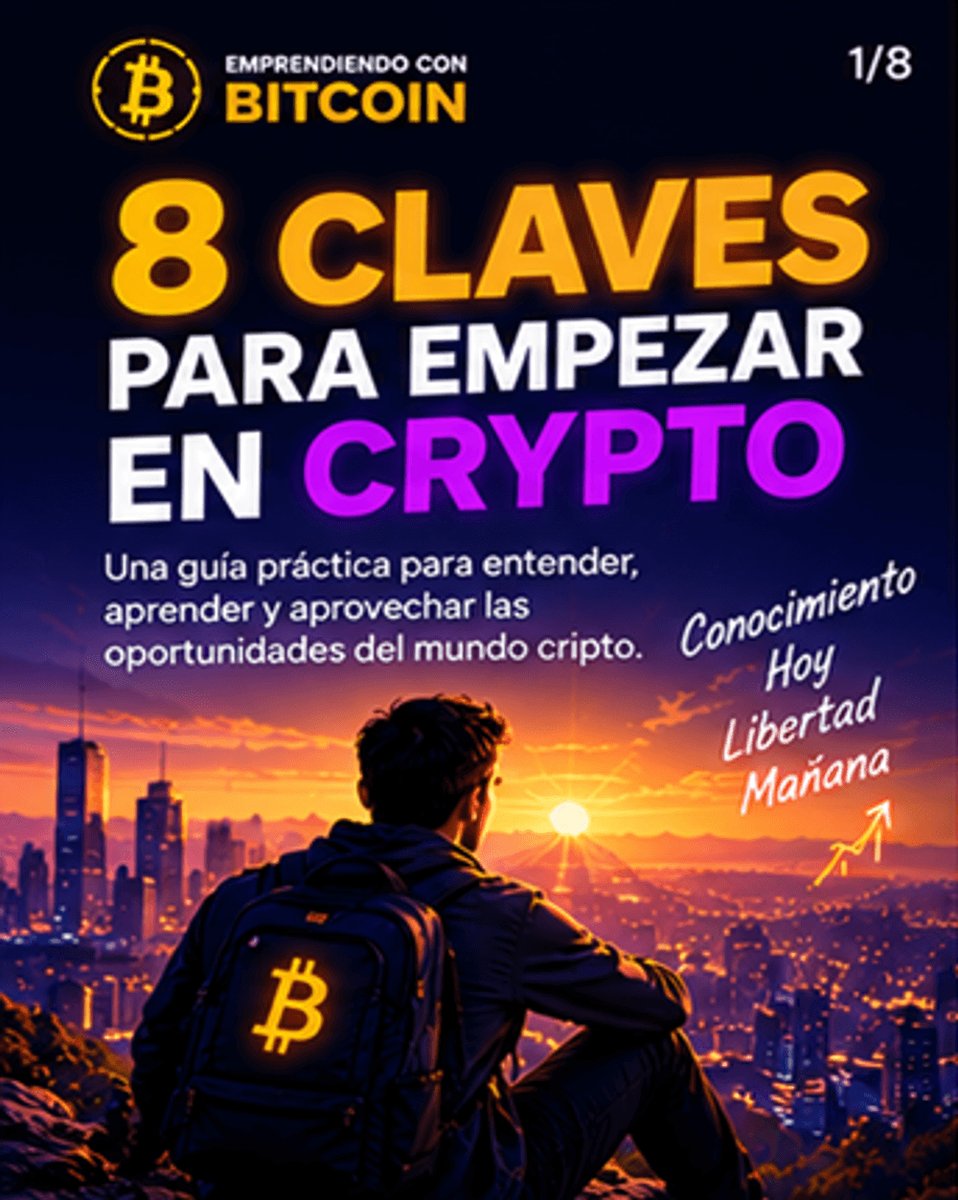 emprendiendobtc's tweet photo. 1/2  - En este carrusel te explicamos 𝟴 𝗰𝗹𝗮𝘃𝗲𝘀 𝗳𝘂𝗻𝗱𝗮𝗺𝗲𝗻𝘁𝗮𝗹𝗲𝘀 para empezar a familiarizarte con el mundo crypto:

🟠 𝗘𝗺𝗽𝗿𝗲𝗻𝗱𝗶𝗲𝗻𝗱𝗼 𝗰𝗼𝗻 𝗕𝗶𝘁𝗰𝗼𝗶𝗻 𝗖𝗼𝗻𝗼𝗰𝗶𝗺𝗶𝗲𝗻𝘁𝗼 → 𝗔𝗰𝗰𝗶ó𝗻 → 𝗟𝗶𝗯𝗲𝗿𝘁𝗮𝗱 https://t.co/owQfgYENVh