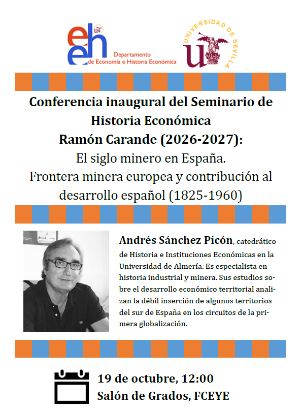 hedes_ual's tweet photo. 🍂Tras el descanso estival, retomamos la difusión de nuestras actividades: 🔊Conferencia sobre el siglo minero español ⛏️en la @unisevilla. Será impartida por el catedrático de la @ualmeria Andrés Sánchez Picón.
#VivelaUS / #Minería / #HistoriaEconómica / #HistoriaDeLaMinería https://t.co/40PNVlk5gL