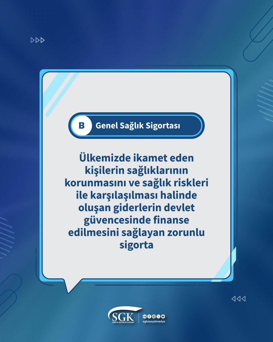 sgksosyalmedya's tweet photo. #SGKSoruyor’da bu haftaki cevabımız:

➡️ Genel Sağlık Sigortası https://t.co/Z60zlhs52A
