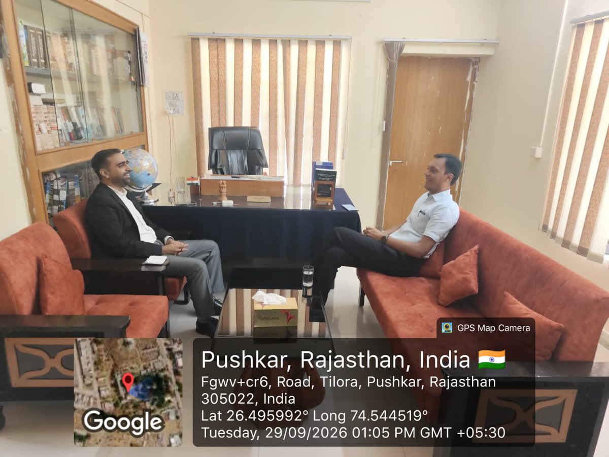 DLSAAJMER's tweet photo. लोक अदालत बैठक एवं निरीक्षण
आज दिनांक 29.09.2026 को सचिव, DLSA अजमेर द्वारा 10.10.2026 को प्रस्तावित राष्ट्रीय लोक अदालत हेतु अध्यक्ष, TLSC पुष्कर के साथ बैठक की गई। साथ ही 'अपना घर वृद्धाश्रम' (पुष्कर) व 'जय अम्बे सेवा समिति वृद्धाश्रम' (अजमेर) का निरीक्षण किया गया। @Rajslsa https://t.co/TPlMe0Mxuh