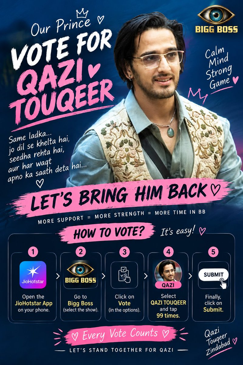subhash_2234's tweet photo. Dono apni jagah special hain. Qazi Touqeer ya Uditi Singh jo apko achha lage aur jise support karte ho usse vote karein❤️
Vote for your favourite &amp; show them your support! ✨
Mere dono favss hai and I support both eqaully 
#Qazitouqeer #Uditisingh https://t.co/wLeETpCKiG