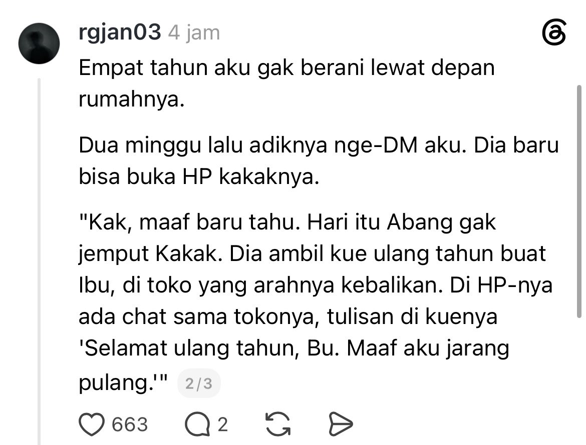 akardandaun's tweet photo. Mewek magrib2 baca ginian 😭😭😭

Ibunya pasti sedih bgt
Rgjan jg pasti nyesek https://t.co/irdAQQqjDH
