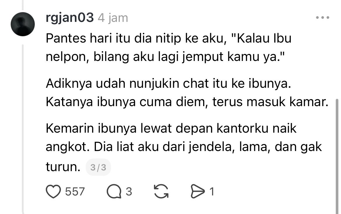 akardandaun's tweet photo. Mewek magrib2 baca ginian 😭😭😭

Ibunya pasti sedih bgt
Rgjan jg pasti nyesek https://t.co/irdAQQqjDH
