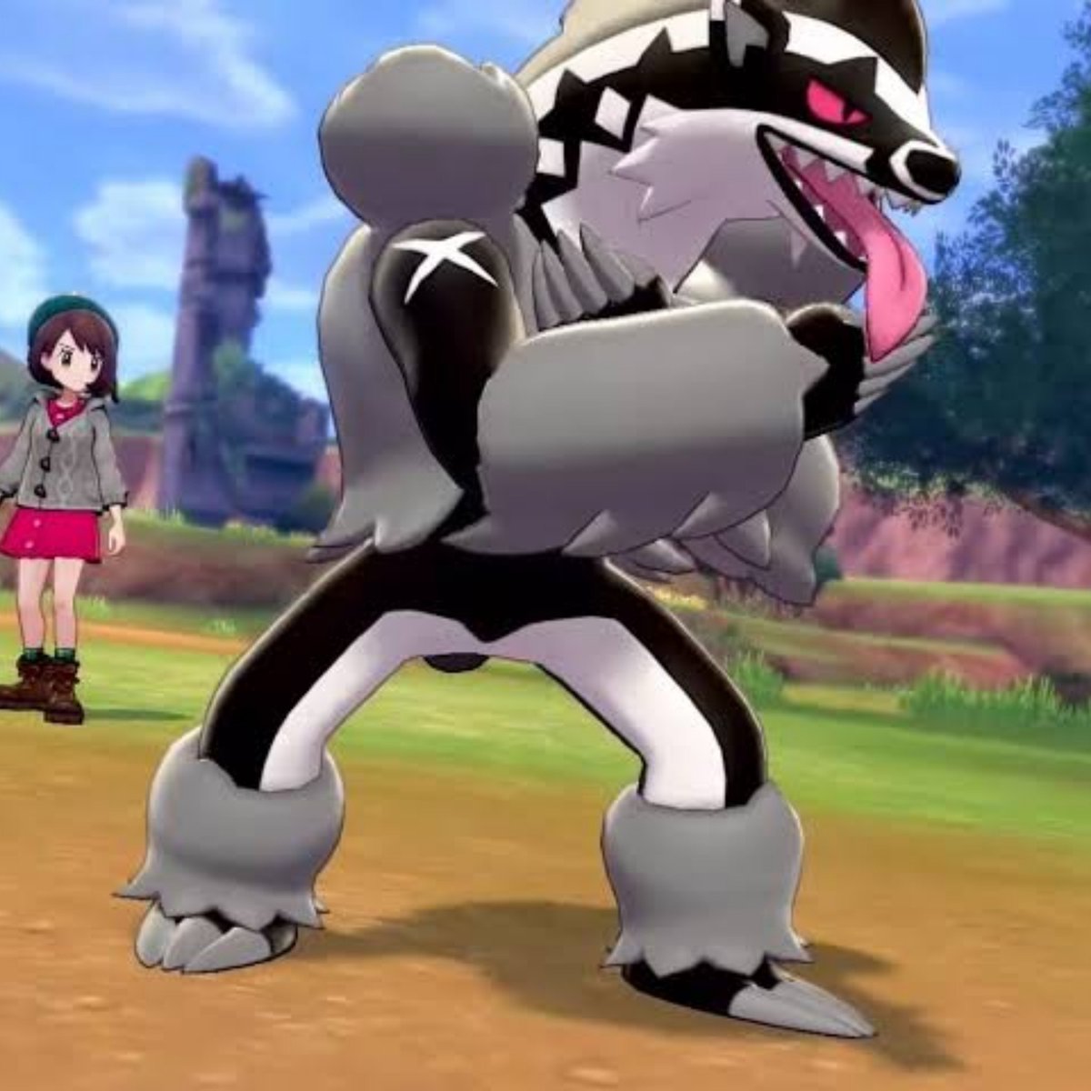 AsiesTeto67's tweet photo. Just realized one of my favorite pokemon, Obstagoon, does the Oner pose and now I love it even more https://t.co/PbMolLNdeK