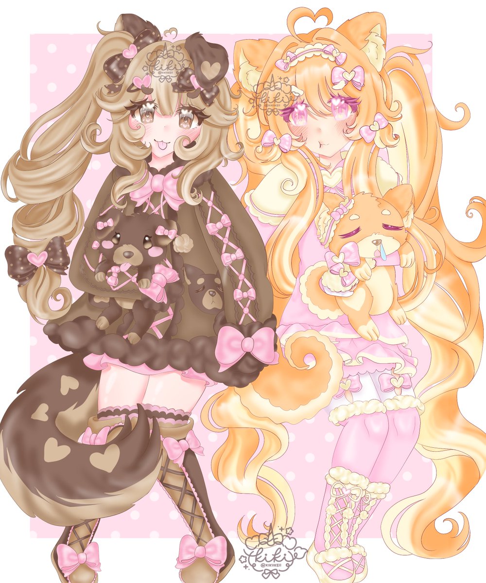 kikiikeii's tweet photo. been busy with cmms+ adopt designing so here's some oc art of brownie and honeyy 🐾 https://t.co/wYCZVLYv5Y