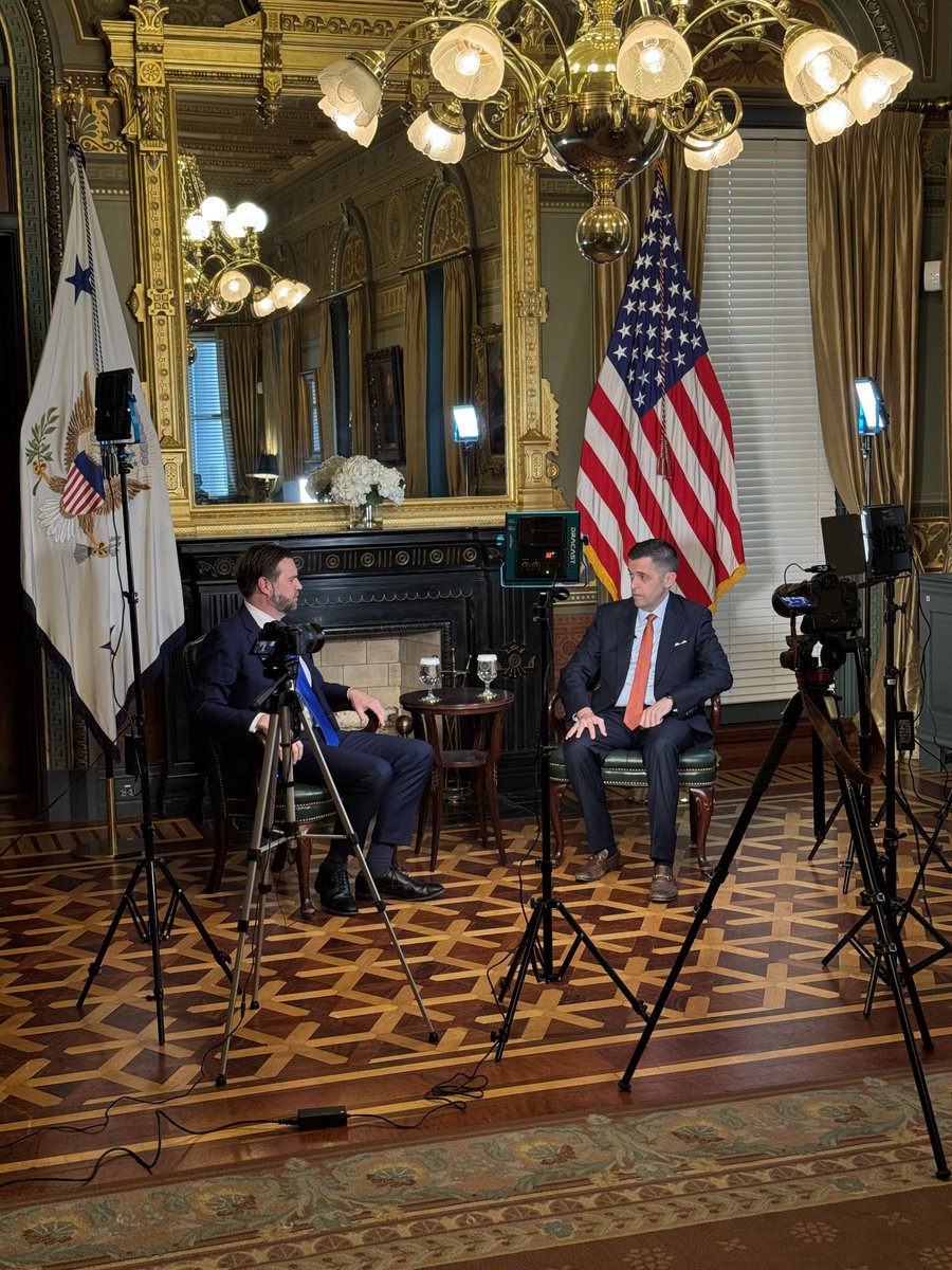 VinceCoglianese's tweet photo. NEW... @VP @JDVance reveals that he and President Trump have been intensively wargaming *taking control of the Senate floor* to get the SAVE America Act passed.

Vance goes into more detail than ever before. And he names the Republican senators who are standing in the way.

Our exclusive interview debuts worldwide at 8 AM ET, only on @rumblevideo.