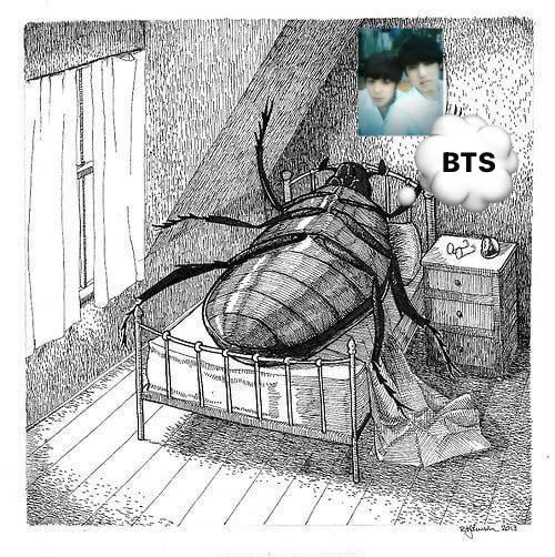 jmstalked's tweet photo. acordo, pego o celular, abro o search do twitter, procuro "ingresso bts", vejo apenas golpe, fecho o twitter, abro a ticketmaster, ingressos esgotados, fecho a ticketmaster, abro a buyticket, ingressos disponíveis acima de 3k, fecho a buyticket, choro e vou trabalhar
todo santo dia é a mesma coisa
estou lentamente me metamorfoseando em uma barata