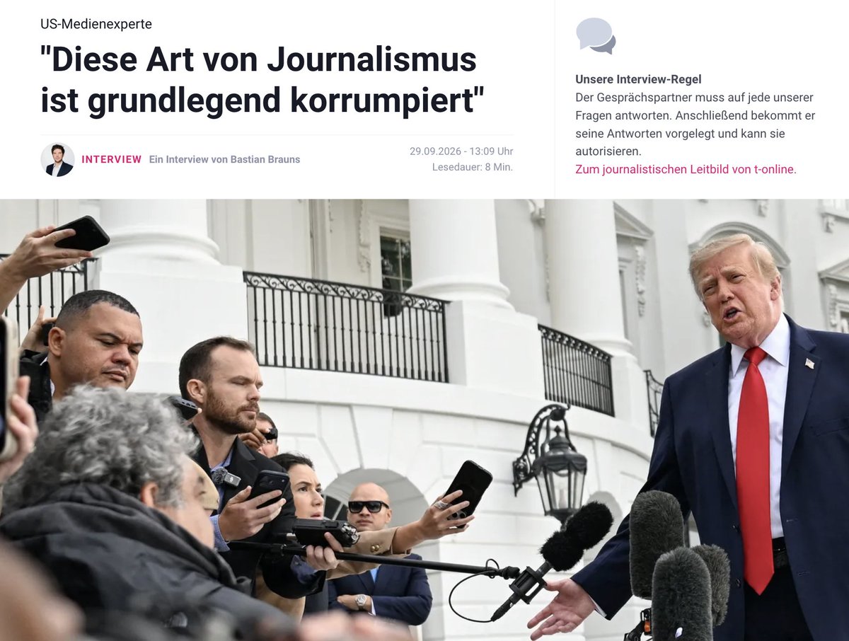 BastianBrauns's tweet photo. Trump führt einen Medienkrieg, wie es ihn noch nie gegeben hat. Darüber habe ich mit @jeffjarvis gesprochen. Der Journalismus-Vordenker beschreibt, wie Trump die Presse als Feind benutzt und warum Journalisten selbst großer Teil des Problems sind @tonline
https://t.co/v1YC7xtS6D https://t.co/TABn1uhppi