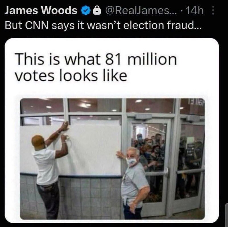 mickitiki's tweet photo. Why would you have to hide how you supposedly got 81 million votes…..you wouldn’t unless you cheated. https://t.co/WylbGZDuHR