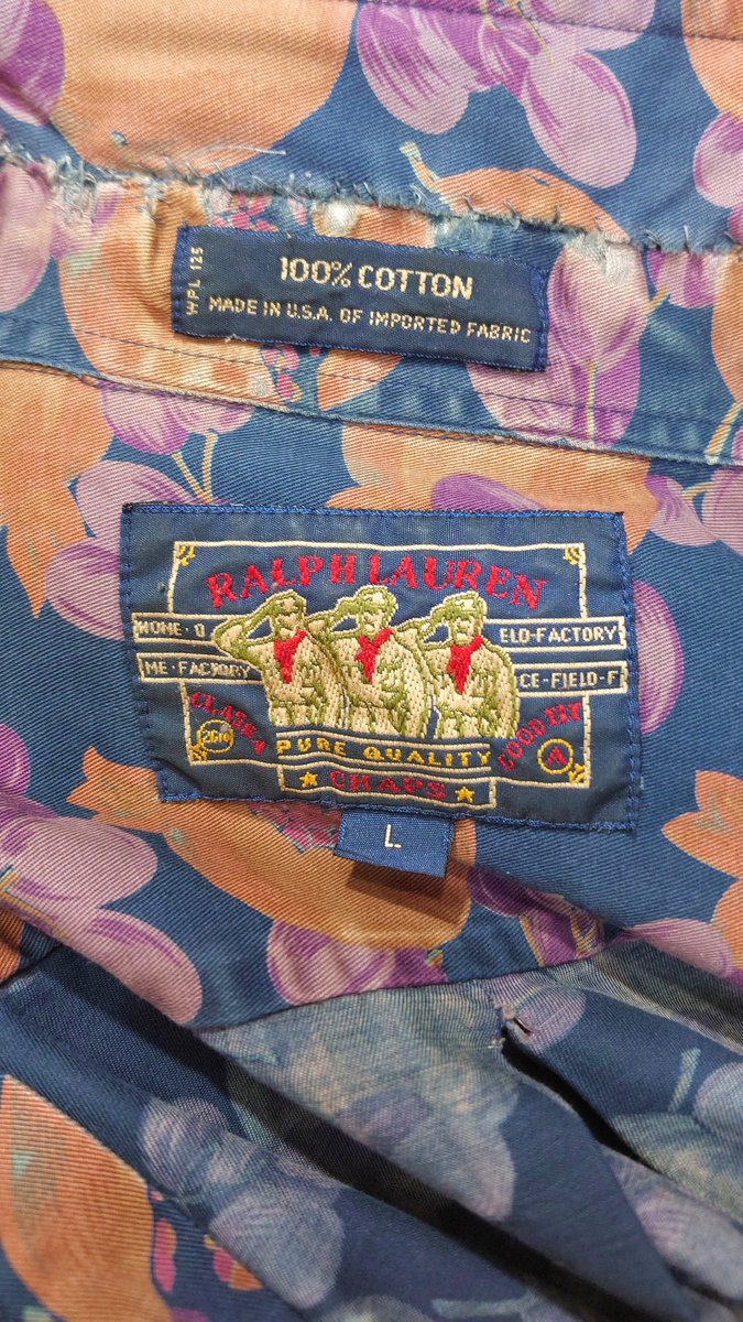 INPERIAL2006's tweet photo. CHAPS RALPHLAUREN 80〜90s
コットン　L/Sシャツ

MADE IN USA
SIZE L ￥5990 https://t.co/RuSKHrqCf3