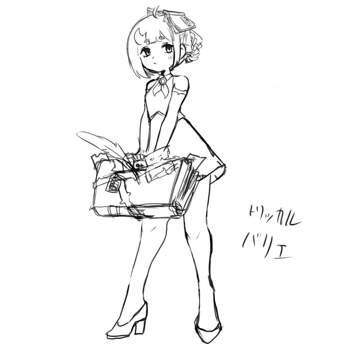 rumitelisu's tweet photo. #トリッカル
バリエ好きなので色は塗ってないけど擬人化？描いてみるなど https://t.co/DbbkQms6pD