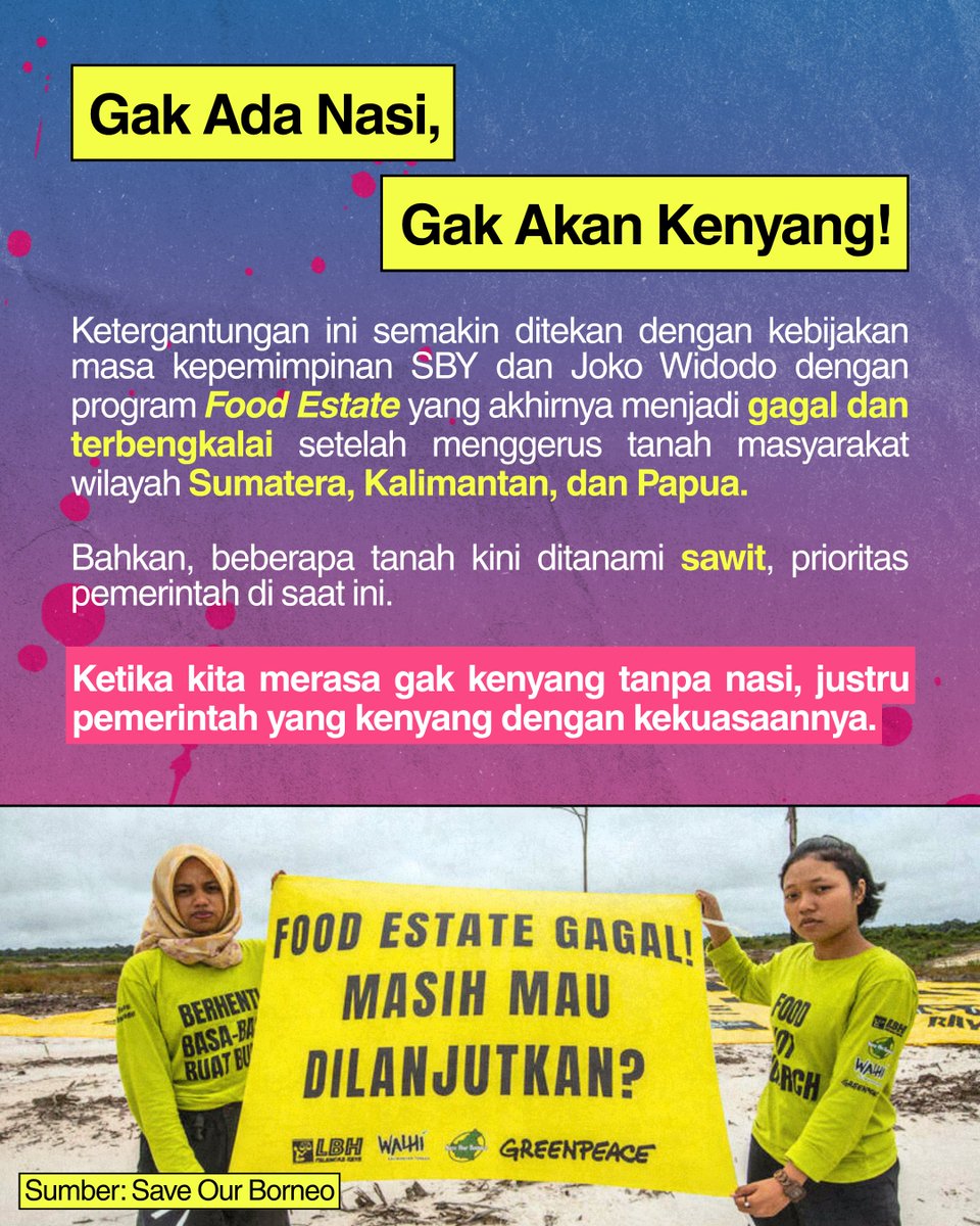 baramenggema's tweet photo. y'all... ini ajakan untuk mindful ketika genjor dan lahap dan kemaruk dan gelojoh dan majuh... karena you are what you eat! 

mau lu makan nasi, indomie, ato kimpul, sepanjang sejarah makanan selalu jadi bagian dari dinamika politik 🍽️🤰🏻

read more here: https://t.co/Ys96dD4jDb] https://t.co/yEtnSZq8UG