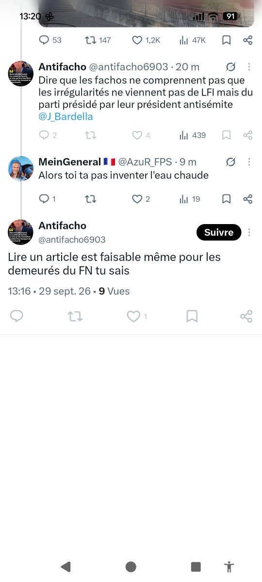 AzuR_FPS's tweet photo. @antifacho6903 @CerfiaFR @J_Bardella Faible qui réponds et qui bloque, vivement la castration chimique pour ces pedos de gauche qui sont incapables d'avoir une conversation. https://t.co/XVMWRvqsNn