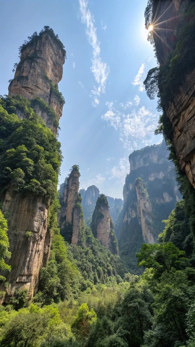 NaturalWorld515's tweet photo. Avatar Mountains, Zhangjiajie, China https://t.co/153WX64yCF