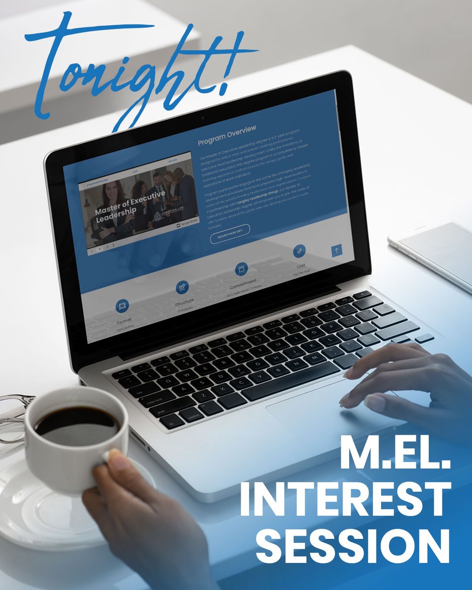 CLSTGlobal's tweet photo. Our Master of Executive Leadership Interest Session is happening tonight—and there’s still time to join us! 🔗 https://t.co/SigxozMsmF

If you’ve been considering the program, this is your opportunity to learn more!

👉 Register before noon today to join us online at 7 p.m. ET! https://t.co/PykSsT2oEN