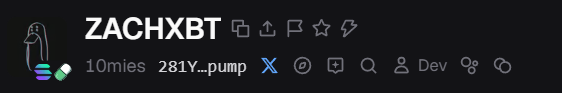 27tipopiski's tweet photo. ZACHXBT coin 400k mc | 880k TOP mc
solana:281YpqPYRf3zKrqxg9uiMJ3ojCt2YijAFSM2thZZpump 
281YpqPYRf3zKrqxg9uiMJ3ojCt2YijAFSM2thZZpump https://t.co/TI0hKo7hCx