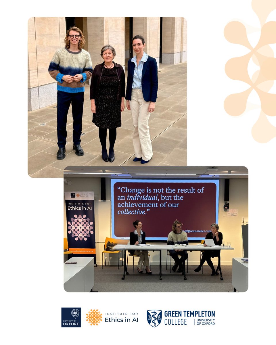 EthicsInAI's tweet photo. ✨ Thank you to everyone who joined us yesterday for ‘Changing the narrative: What dementia can teach us about care and humanity’.
Grateful to @TeunToebes , Professor Mary Daly and Dr Caroline Emmer de Albuquerque Green for a rich conversation on dementia, social care, and the role of AI and technology in care. #Dementia #SocialCare #AI @greentempleton @EthicsInAI